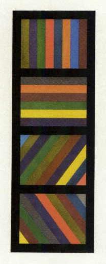 Untitled, bands of colour in four directions by 
																	Sol LeWitt