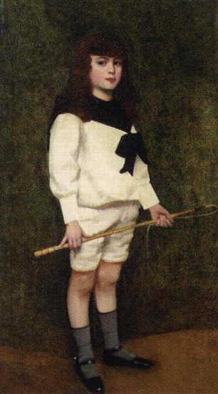 Portrait of young boy, wearing sailor suit by 
																	Alexis Marie Lahaye