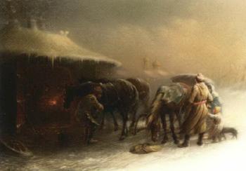 Forge in winter by 
																	V Lukovskii