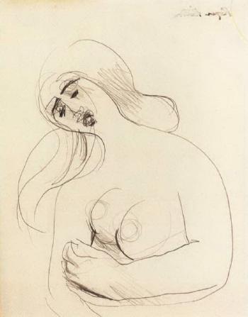 Female nude by 
																	Roger Hilton