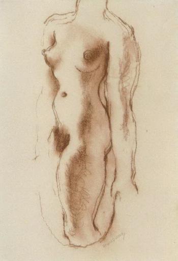 Female nude torso by 
																	Frank Dobson