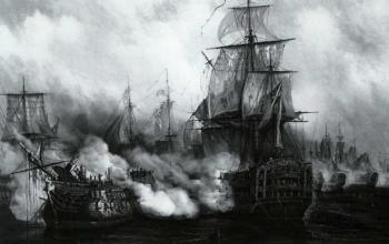 After the Battle of Trafalgar by 
																	Edgar S Nucum