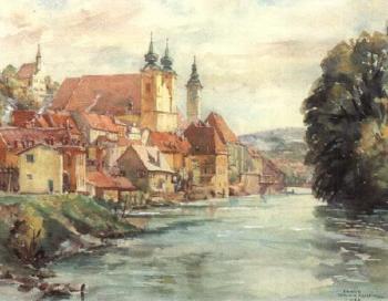View of Steyr by 
																	Franz Dworschak