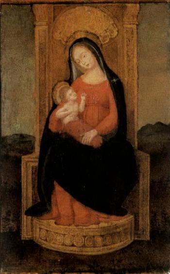 Madonna and Child by 
																	 Tuscan School