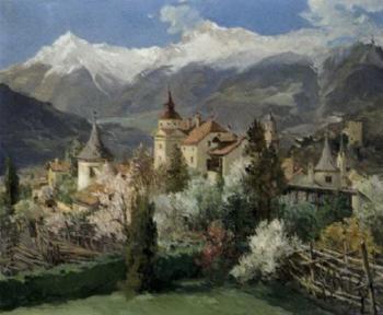 Mountain valley in spring by 
																	Horazio Gaigher