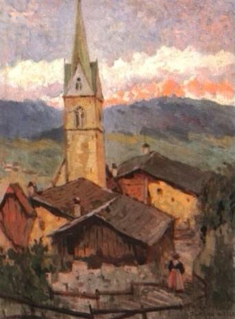 Church in Kaltern by 
																	Julius von Kaan-Albest