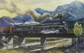 Colorado rocky mountain Train, nickel railroad by 
																	John B Tabb