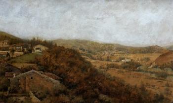 Rural landscape by 
																	Casimiro Sainz y Sainz