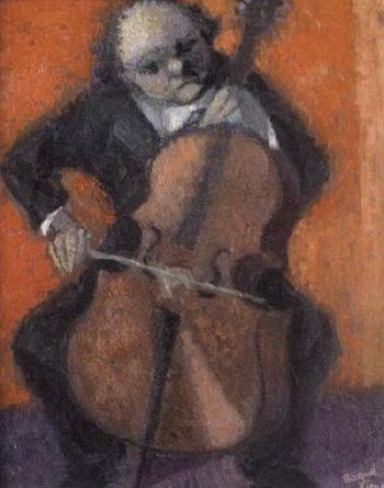 Cello player by 
																	Jose Baque Ximenez