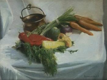 Still life with carrot and other vegetables by 
																	Elena Yermokhina