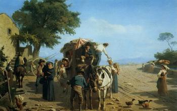Peasants at market by 
																	Abraham Andre Zwahlen
