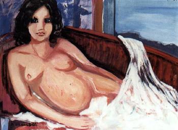 Nude on the sofa by 
																	Adriana Mambelli