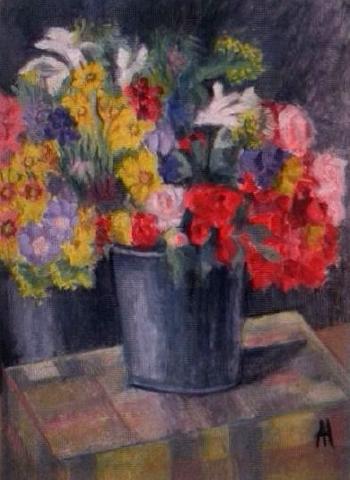 Still life of flowers by 
																	Alice Harburger