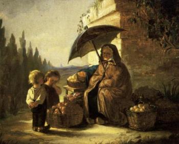Old woman and children by 
																	Alexandra Frosterus-Saltin