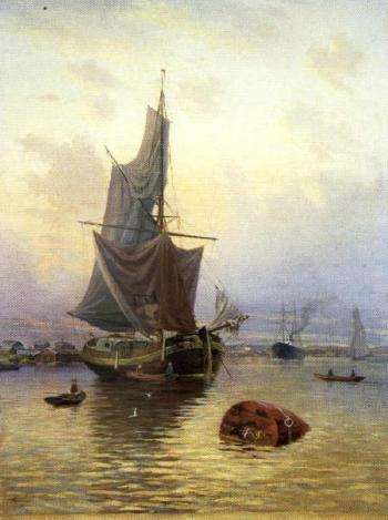 Vessels off Helsingfors by 
																	Frans Maexmontan