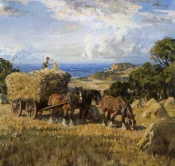 Gathering in the hay by 
																	Cathleen Elizabeth Edkins