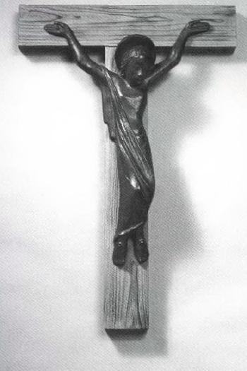 Christ on crucifix by 
																	Joseph Jaekel