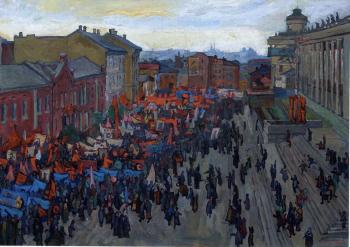 Manifestazione nella Piazza Rossa by 
																	Jurij Dvoretskij