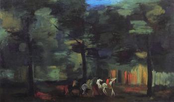 Cavalli nel bosco by 
																	Gian Rodolfo d'Accardi