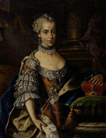 Portrait of Habsburg Duchess, possibly Maria Karoline by 
																	Francesco Gambacciani