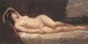 Reclining female nude by 
																	Fritz Georg Papperitz