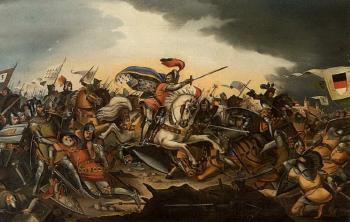 Battle of Doffingen, 1388 by 
																	Ludwig Jagel