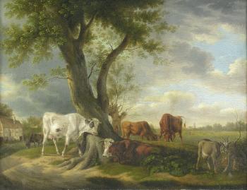 Grazing in the landscape by 
																			Carl Kuntz