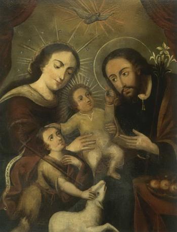 The Holy Family by 
																	 Venezuelan School