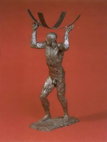 Atlas maquette with globe by 
																	Elisabeth Frink