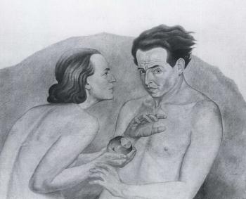 Self portrait - Adam and Eve by 
																	Hermann Israel Fechenbach