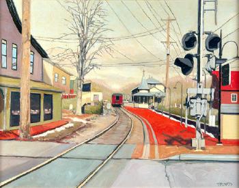 Station crossing, New Hope, PA by 
																	Mike Trovato