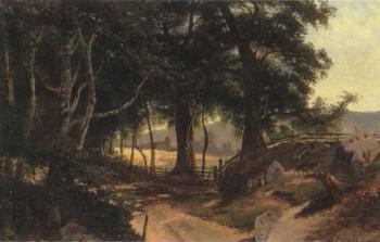 Summer landscape from the outskirts of wood by 
																	A Orlov
