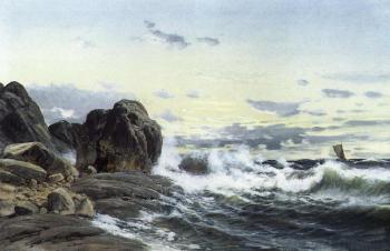 Norwegian coastal landscape by 
																	H Halvorsen