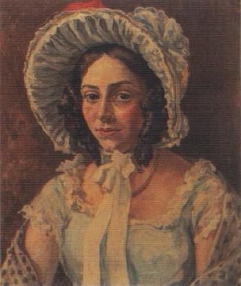 Portrait of H C Andersen's Muse - Ingeborg Vogt by 
																	Carl Frydensberg