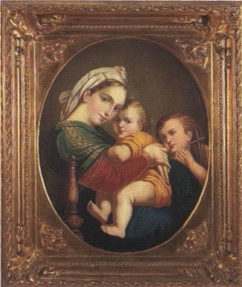 Madonna and Child and small boy by 
																	Marcel Johann von Zadorecki