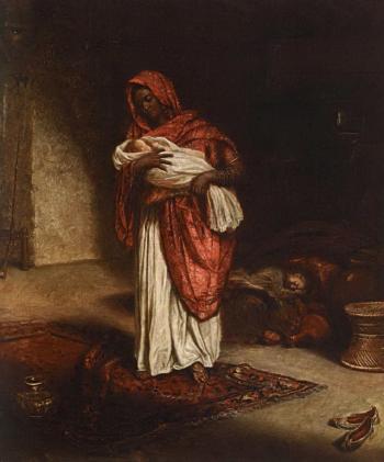 Woman with sleeping infant by 
																	Emma W Fullerton