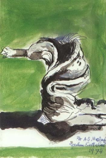 Crouching form by 
																	Graham Sutherland