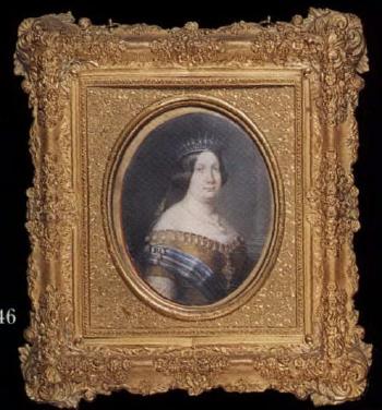 Isabel II, Queen of Spain and the Indies, wearing crown by 
																	Jeronimo Munoz Garcia