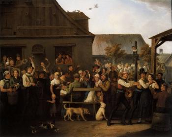 Village festival by 
																	Johann Michael Neder