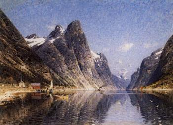 On the fjord, summer by 
																			Adelsteen Normann