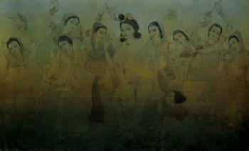 Krishna and the Gopis by 
																	Sharada Ukil