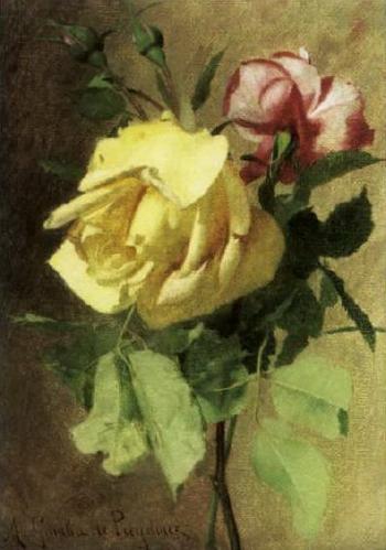 Roses. Marguerites by 
																	Jules Alexandre Gamba de Preydour