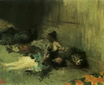 Scene from the Spanish civil war by 
																	Mariano Fortuny y Madrazo