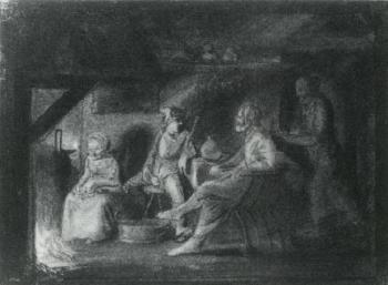 Jupiter and Mercury in the house of Philemon and Baucis by 
																			Hendrik Goudt