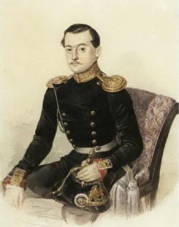 Portrait of army officer by 
																	Kazimir Antonovich Yasevich