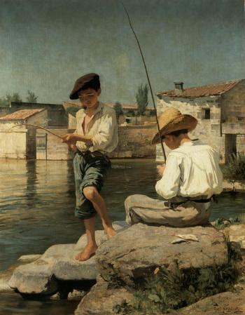 Young anglers by 
																	Axel Jungstedt