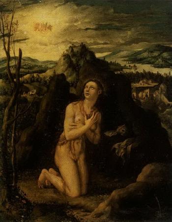 Landscape with the Penitent Magdalen by 
																	Francesco Badens