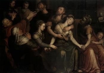 The death of Lucretia by 
																	Bernard de Ryckere