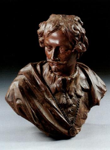 Bust of Van Dyck by 
																	 Rysbrack