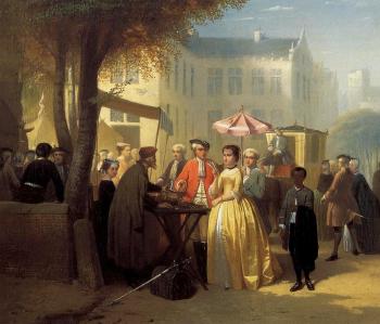 Elegant company at jewellers market stand by 
																	Joseph van Oudenhoven